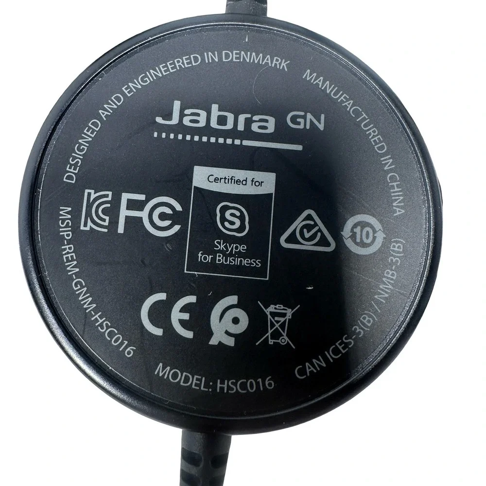 Jabra Evolve 20 Wired On-Ear Headset Black‎ USB-A Skype for Business HSC016